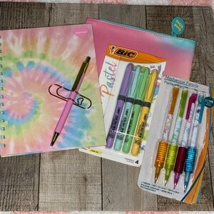 Stoney Clover Lane Hardcover Journal & Pens ~ Pencils ~ Bag Bundle